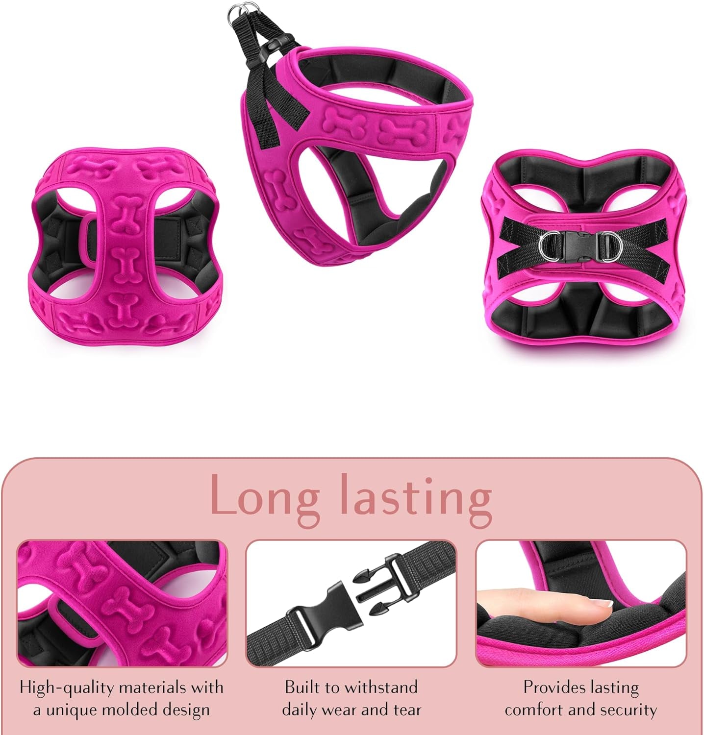 Comfort Fit Dog Harness - Comfortable Puppy Harness & Dog Vest: Adjustable, Soft Padded for Small, Medium Dogs - Easy to Put-On Dog Harness Medium Sized Dog