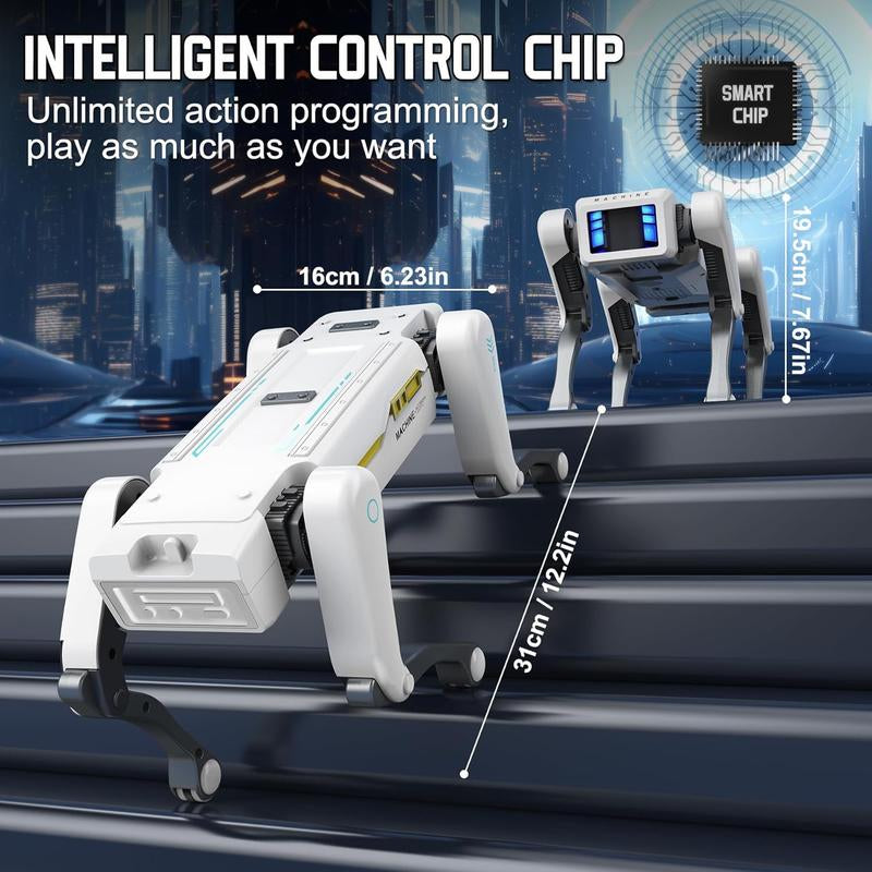Robot Dog, AI Smart Pet, Can Dance and Do Kung Fu, with App/Remote Control, Supports Motion Programming, an Ideal Gift for Children