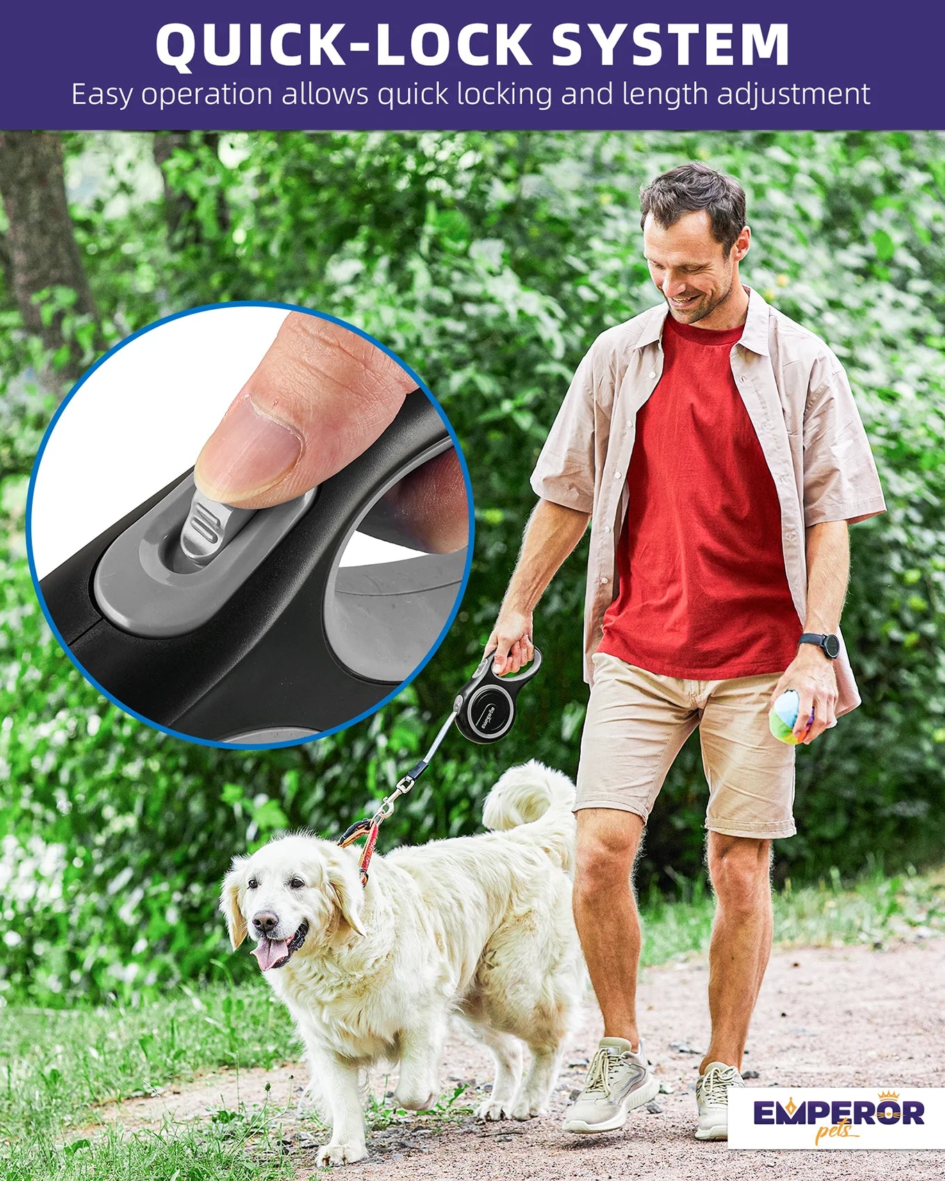 16 Ft Retractable Dog Leash Large Dogs - up to 110Lbs, Large Dog Leash Heavy Duty Dog Leash Retractable 16 Ft -PK16