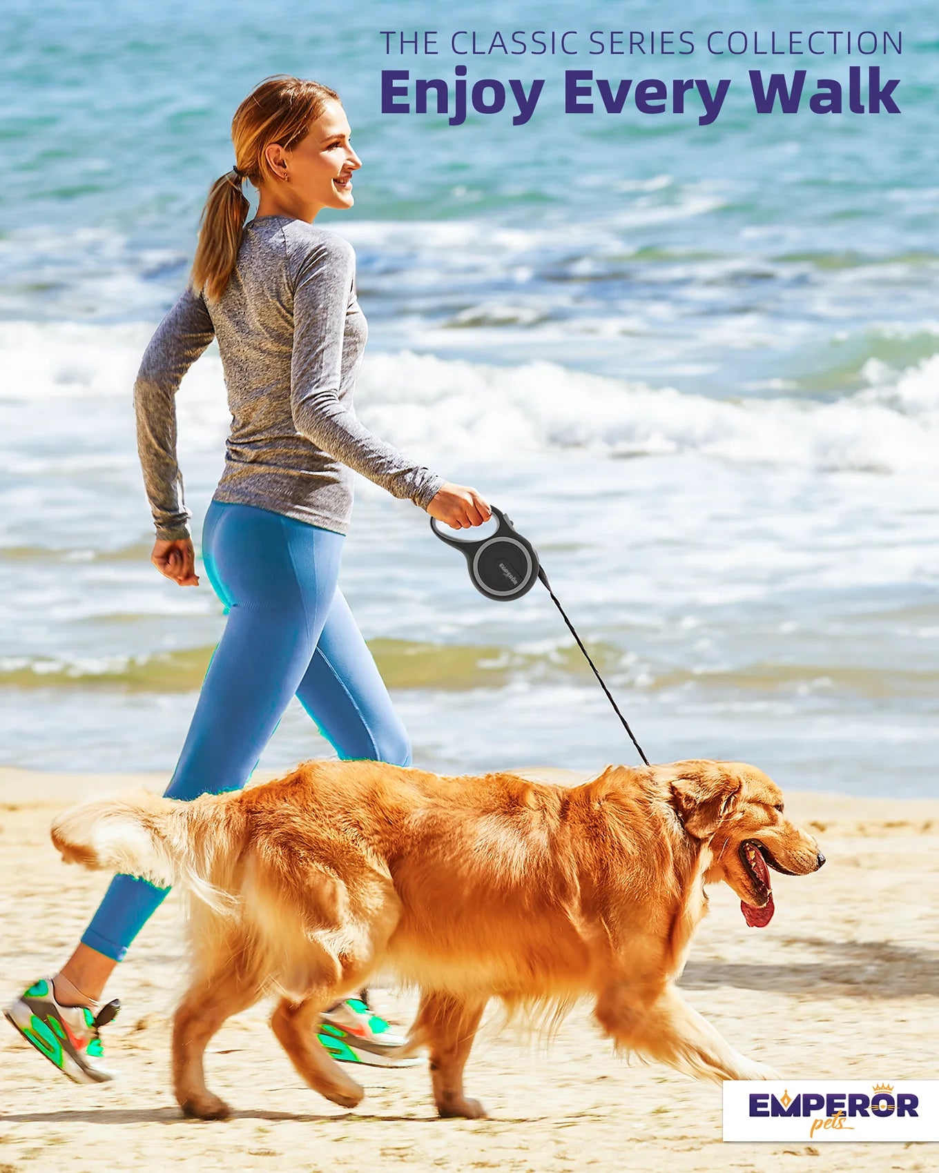 16 Ft Retractable Dog Leash Large Dogs - up to 110Lbs, Large Dog Leash Heavy Duty Dog Leash Retractable 16 Ft -PK16