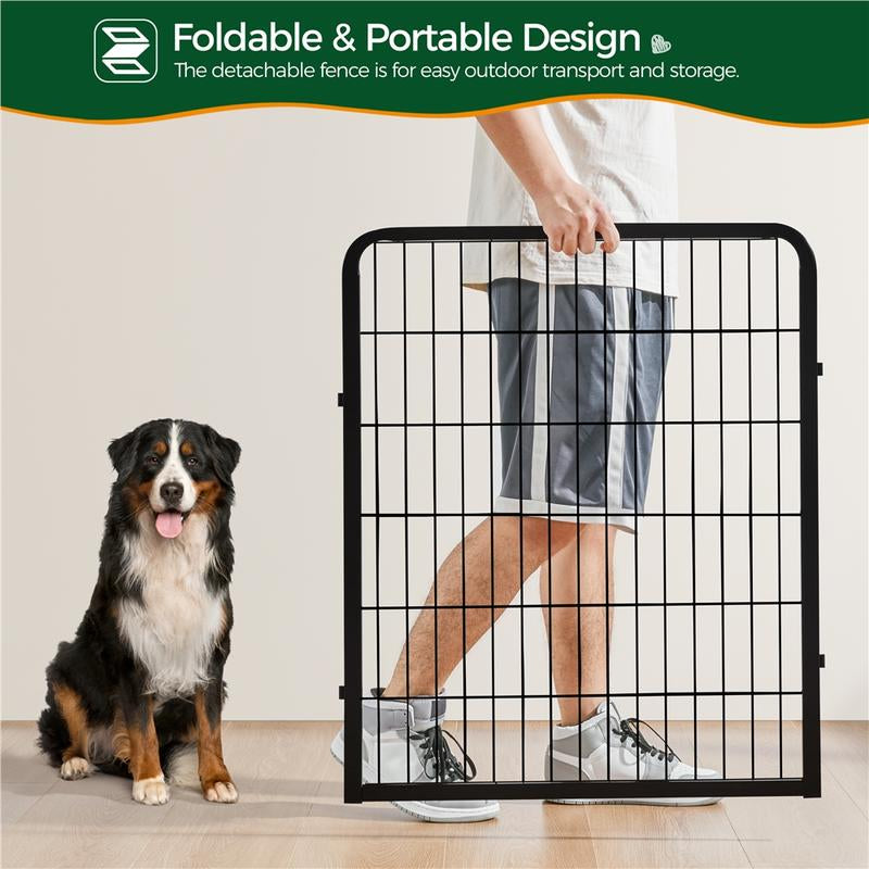 【#Fathersdaygift】Yaheetech Dog Playpen 6/8/12/16 Panels Metal Pet Playpen, Outdoor Indoor Dog Exercise Barrier Fence, 24/32/40/47 Inch