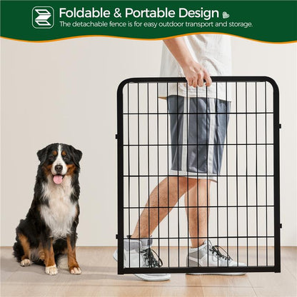 【#Fathersdaygift】Yaheetech Dog Playpen 6/8/12/16 Panels Metal Pet Playpen, Outdoor Indoor Dog Exercise Barrier Fence, 24/32/40/47 Inch