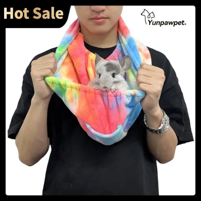 Yunpawpet Small Cat Sling Carrier Pet Bonding Scarf - Handsfree Pet Carrier Pouch for Newborn Kittens, Hedgehogs, Sugar Gliders, Squirrels, Ferrets, Parrots, Birds, Reptiles Etc.