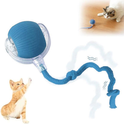 Gift for Pets, Electric Cat Toy Ball with Rope, Interactive Cat Teaser Toy, Automatic Rolling Ball Toy, Pet Supplies, Dog & Cat Accessories, Valentine'S Day Gift