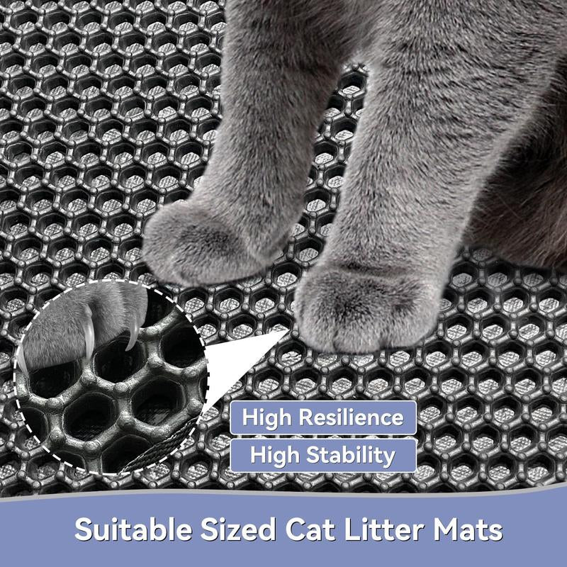 EVA Material Cat Litter Mat, Catchable, Filter Toilet Basin, Washable, Cat Litter Box, Pet Supplies (Waterproof & Urine-Proof), Large（17Inch X 23Inch）