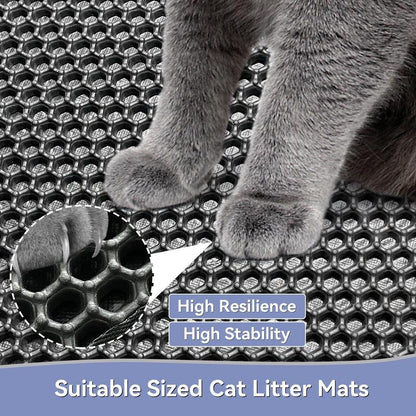 EVA Material Cat Litter Mat, Catchable, Filter Toilet Basin, Washable, Cat Litter Box, Pet Supplies (Waterproof & Urine-Proof), Large（17Inch X 23Inch）