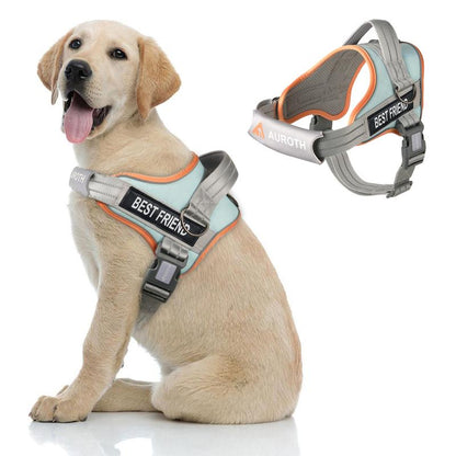 AUROTH No Pull Dog Harness - Soft Padded Service Vest, Reflective, Adjustable, Easy on & off - Great for Walking & Training, Suitable for Small, Medium & Large Dogs