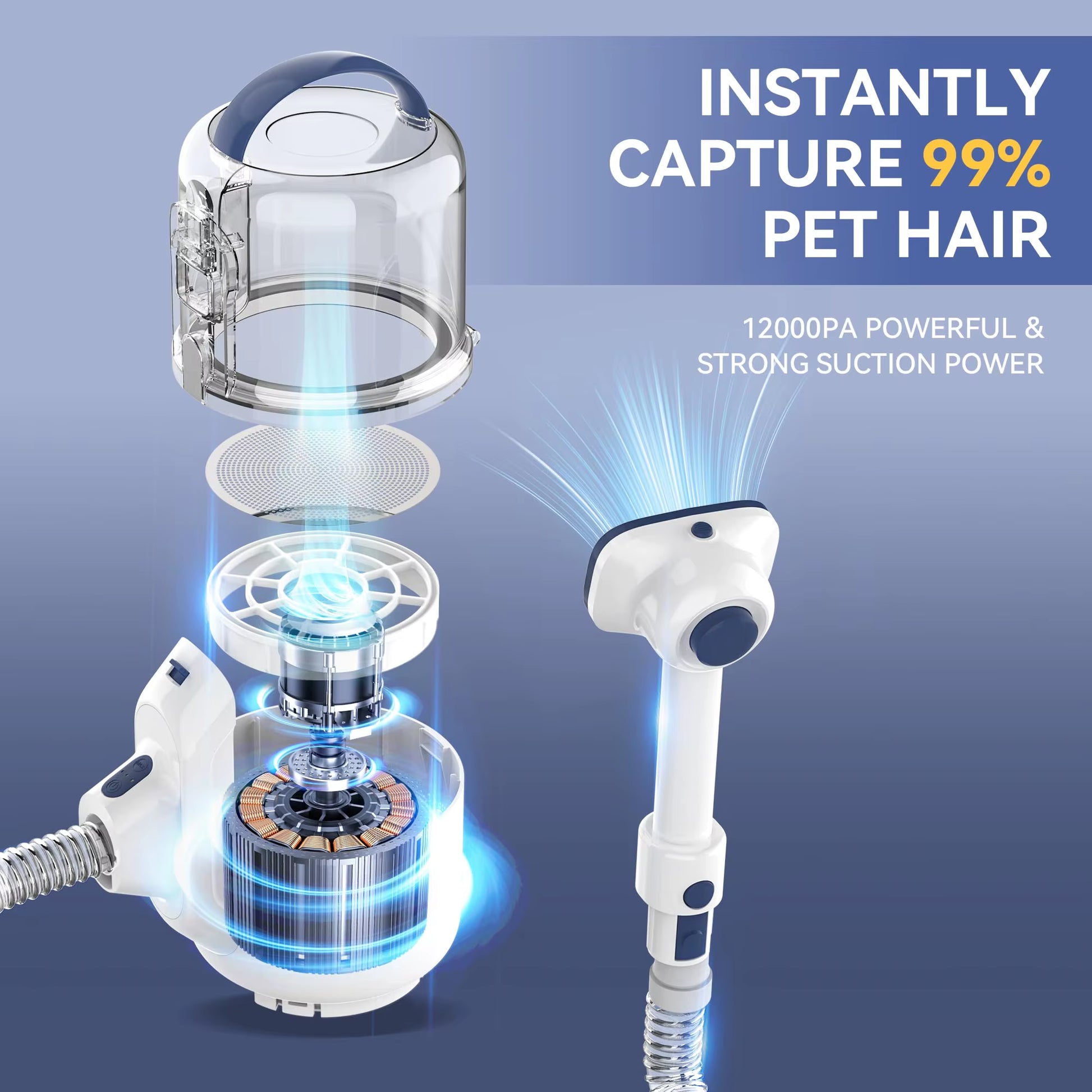 Pet Grooming Kit and Vacuum Electric Trimmer Grooming Tools Dog Grooming Kit Pet Hair Vacuum Set Pet Grooming Vacuum