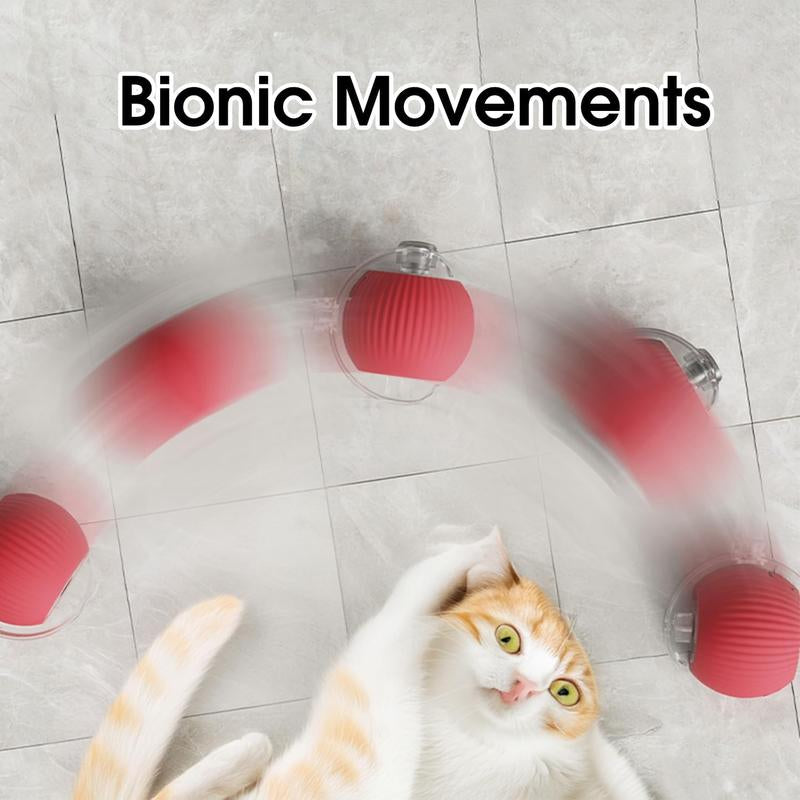 Gift for Pets, Electric Cat Toy Ball with Rope, Interactive Cat Teaser Toy, Automatic Rolling Ball Toy, Pet Supplies, Dog & Cat Accessories, Valentine'S Day Gift