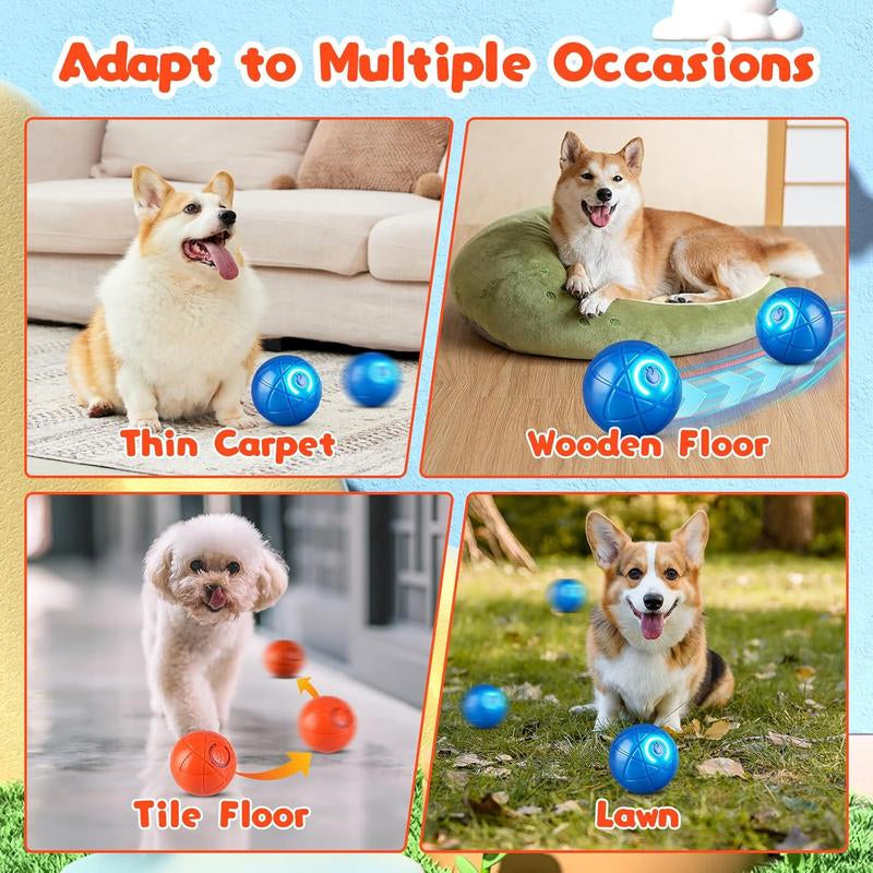 Shake Ball Toy for Dogs - Automatic Shaking Dog Ball Toy for Small, Medium, and Large Dogs (Orange)