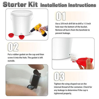 Automatic Chicken Watering System, Chicken Water Cups, Chicken Water Feeder and 1/2" PVC Tee Pipe DIY Kit, Poultry Waterer Chicken Water Dispenser for Chicken, Duck, Quail