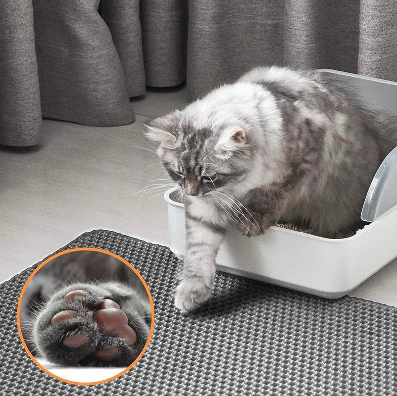 EVA Material Cat Litter Mat, Catchable, Filter Toilet Basin, Washable, Cat Litter Box, Pet Supplies (Waterproof & Urine-Proof), Large（17Inch X 23Inch）