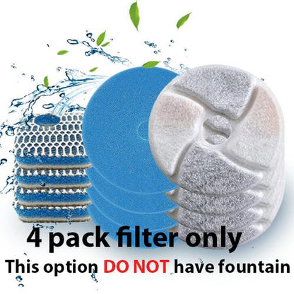 Cat Water Fountain, 2.2L/73Oz Automatic Dog Dispenser Water Bowl,Stainless Steel Pet Water Fountain for Cats Inside, 3 Filters&Ultra-Quiet Pump,Square