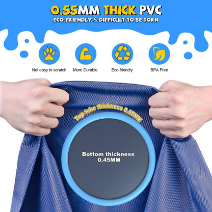 VISTOP Splash Pad for Dogs, Non-Slip Texture Design Thicken Inflatable Sprinkler Pool Outdoor Water Toys, Inflatable Water Spray Pad, Fun Backyard Fountain Play Mat for Girls Boys or Dogs