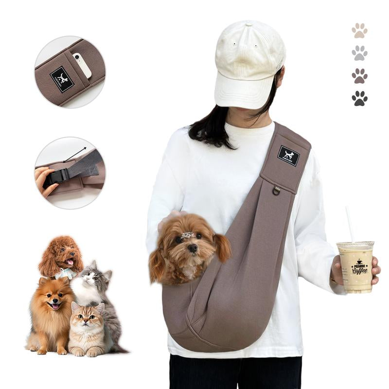Upgraded Dog Sling for Small and Medium Pets up to 25 Lbs with Comfortable Adjustable Padded Shoulder Breathable Carrier Pet Portable Travel Bag Pet Gift