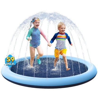 VISTOP Splash Pad for Dogs, Non-Slip Texture Design Thicken Inflatable Sprinkler Pool Outdoor Water Toys, Inflatable Water Spray Pad, Fun Backyard Fountain Play Mat for Girls Boys or Dogs