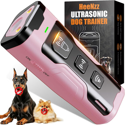 Dog Bark Deterrent Devices for Own or Neighbor'S Dog Ultrasonic Dog Training Device Safe & Effective Portable anti Barking Device for Dogs Indoor Outdoor Use Pink