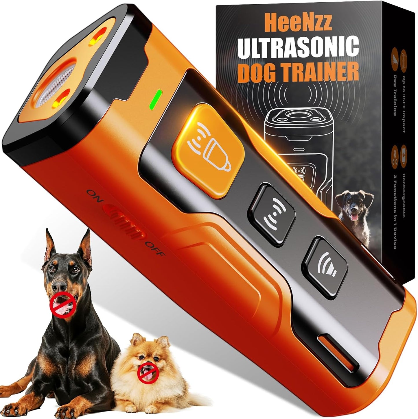Dog Bark Deterrent Devices for Own or Neighbor'S Dog Ultrasonic Dog Training Device Safe & Effective Portable anti Barking Device for Dogs Indoor Outdoor Use Pink