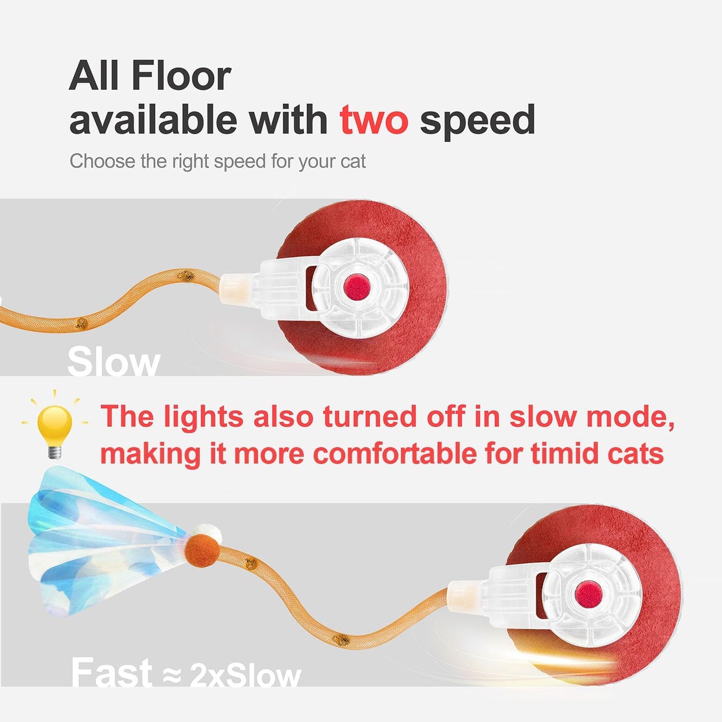 Interactive Cat Toys for Indoor Cats,The 3Rd Generation Agile Moving Cat Ball with Elastic Mesh Tail,Automatic Kitten Toys for Bored Indoor Adult Cats,Motion Activated