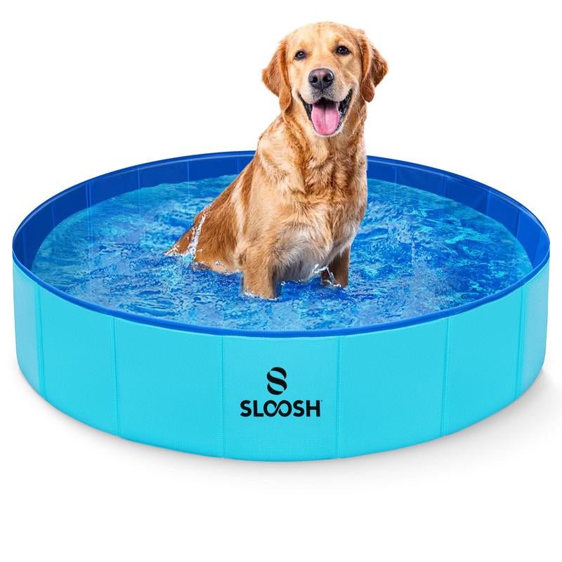 Make a Splash with the SLOOSH Foldable Doggie Pool - The Ultimate Portable Bath Time Fun for Pooches and Kids!