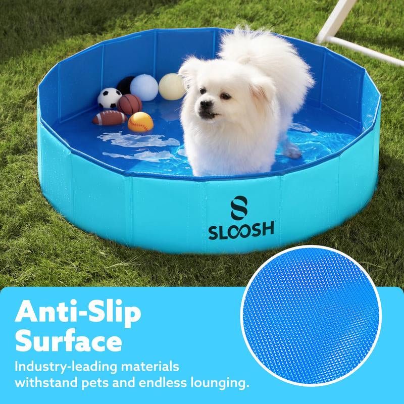 Make a Splash with the SLOOSH Foldable Doggie Pool - The Ultimate Portable Bath Time Fun for Pooches and Kids!