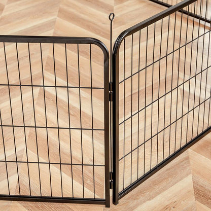 Sweet Furniture S - Pet Supplies Dog Playpen Indoor - Pet Fence Exercise Pen for Yard Gate 8 /16 Panels Foldable Puppy Crates with Doors Metal Dog Pen