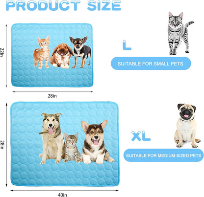 Dog Cooling Mat Large Cooling Pad Summer Pet Bed for Dogs Cats Kennel Pad Breathable Pet Self Cooling Blanket Dog Crate Sleep Mat Machine Washable