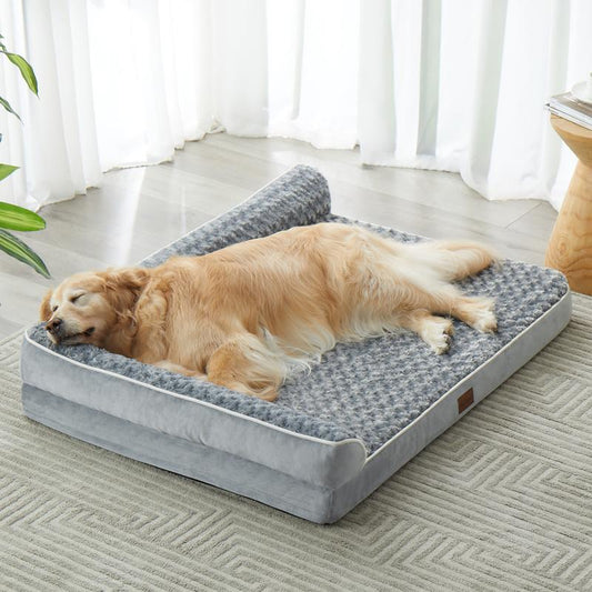 【Deal】Breathable and Comfortable Orthopaedic Dog Bed for Large Dogs Waterproof Sofa with Removable Washable Cover Non-Slip Base Breathable and Cool