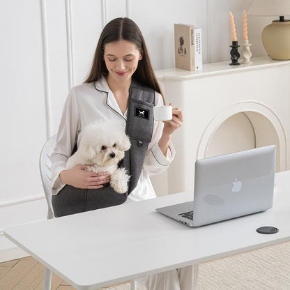 Dog & Cat Sling for Small and Medium Pets up to 15 Lbs with Comfortable Adjustable Padded Shoulder Breathable Carrier Pet Portable Travel Bag