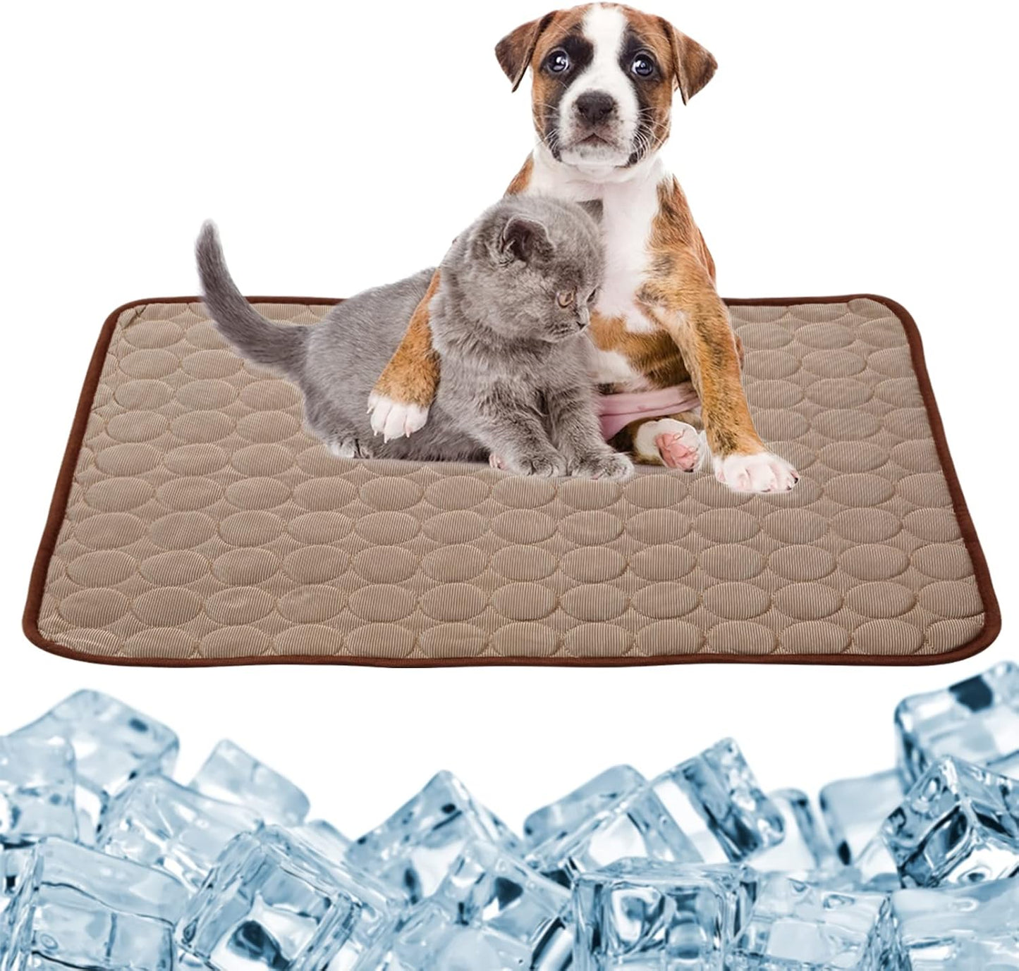 Dog Cooling Mat Large Cooling Pad Summer Pet Bed for Dogs Cats Kennel Pad Breathable Pet Self Cooling Blanket Dog Crate Sleep Mat Machine Washable