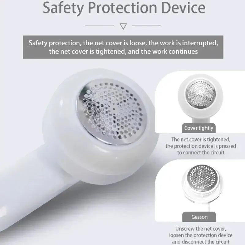 Clothes Fuzz Pellet Trimmer Machine Two Blades Electric Chargeable Fabric Shaver Removes for Clothes Spools Removal Lint Remover