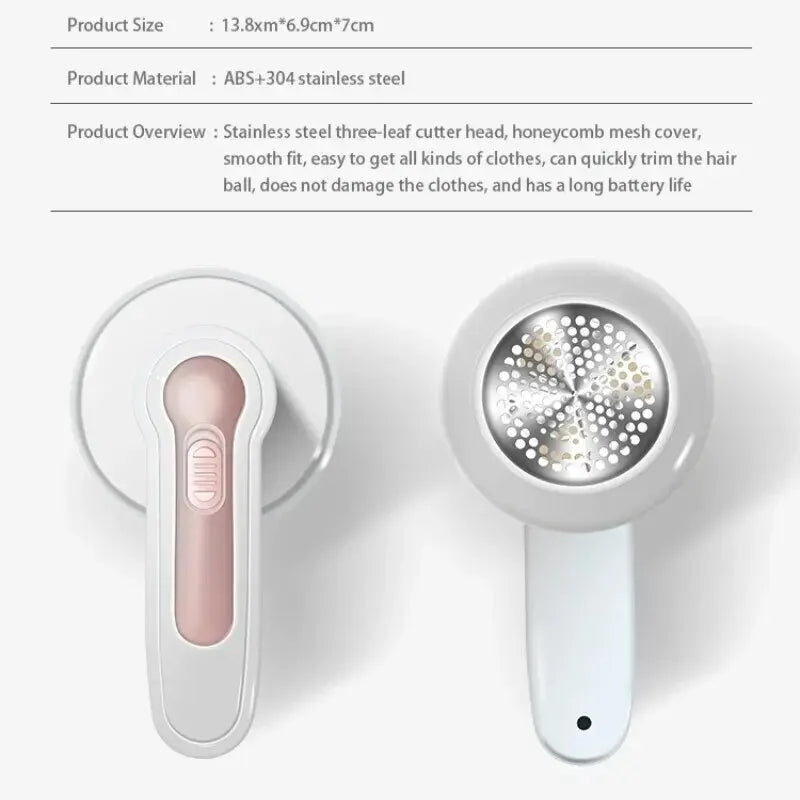 Clothes Fuzz Pellet Trimmer Machine Two Blades Electric Chargeable Fabric Shaver Removes for Clothes Spools Removal Lint Remover
