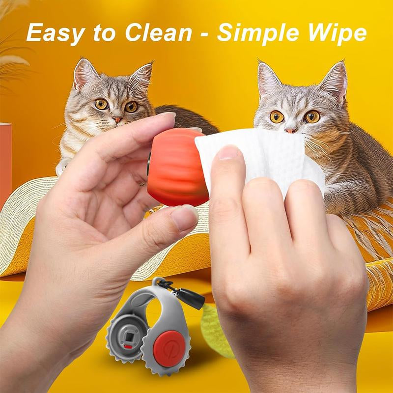 Electric Cat Toy Ball with Rope, Rechargeable Dog Ball Toy, Interactive Cat Teaser Toy, Automatic Rolling Ball Toy, Gift for Pets, Pet Supplies, Dog & Cat Accessories