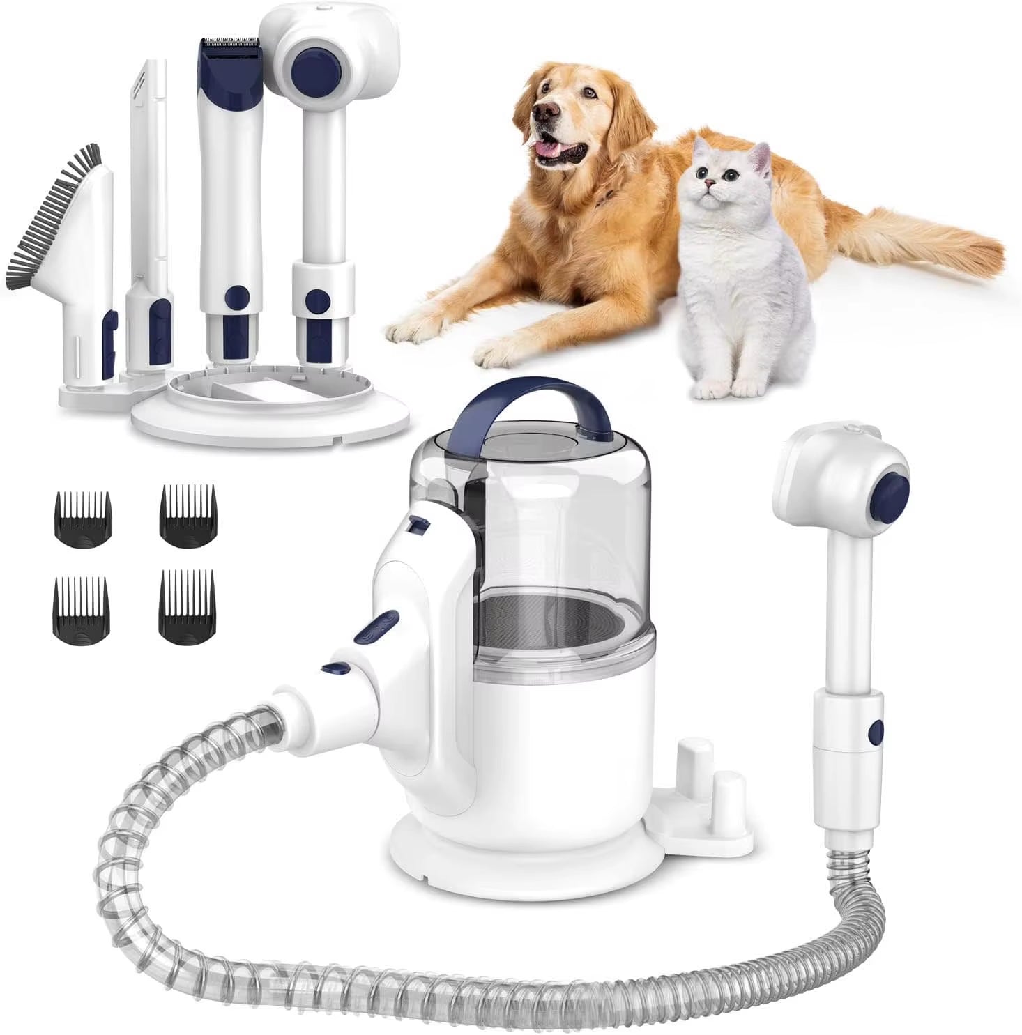 Pet Grooming Kit and Vacuum Electric Trimmer Grooming Tools Dog Grooming Kit Pet Hair Vacuum Set Pet Grooming Vacuum