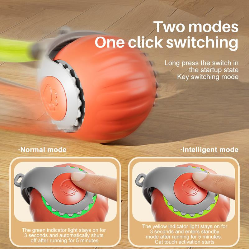 Electric Cat Toy Ball with Rope, Rechargeable Dog Ball Toy, Interactive Cat Teaser Toy, Automatic Rolling Ball Toy, Gift for Pets, Pet Supplies, Dog & Cat Accessories
