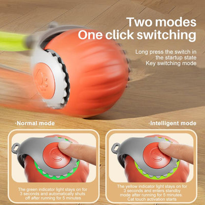 Electric Cat Toy Ball with Rope, Rechargeable Dog Ball Toy, Interactive Cat Teaser Toy, Automatic Rolling Ball Toy, Gift for Pets, Pet Supplies, Dog & Cat Accessories