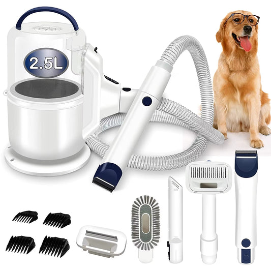 Pet Grooming Kit and Vacuum Electric Trimmer Grooming Tools Dog Grooming Kit Pet Hair Vacuum Set Pet Grooming Vacuum