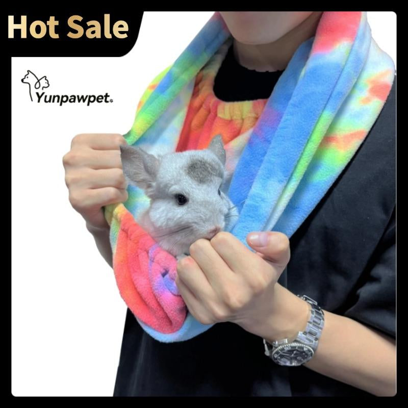 Yunpawpet Small Cat Sling Carrier Pet Bonding Scarf - Handsfree Pet Carrier Pouch for Newborn Kittens, Hedgehogs, Sugar Gliders, Squirrels, Ferrets, Parrots, Birds, Reptiles Etc.