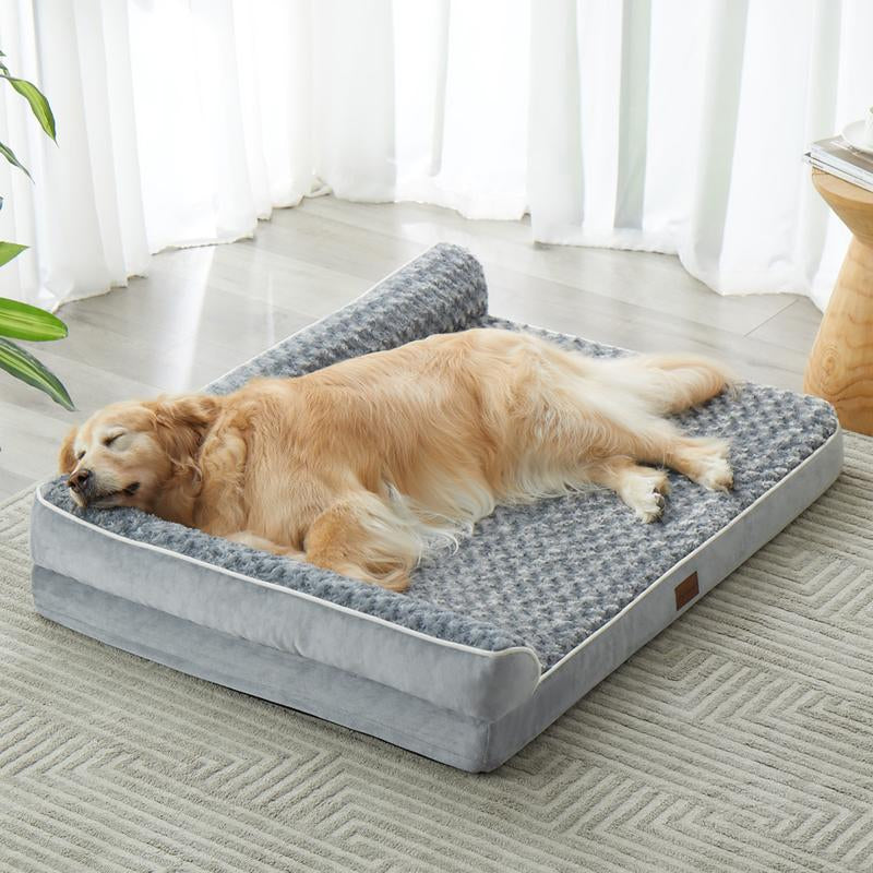 【Deal】Breathable and Comfortable Orthopaedic Dog Bed for Large Dogs Waterproof Sofa with Removable Washable Cover Non-Slip Base Breathable and Cool