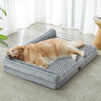 【Deal】Breathable and Comfortable Orthopaedic Dog Bed for Large Dogs Waterproof Sofa with Removable Washable Cover Non-Slip Base Breathable and Cool