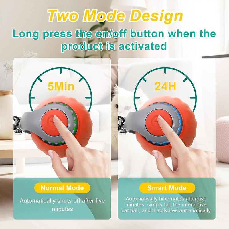 Electric Cat Toy Ball with Rope, Rechargeable Dog Ball Toy, Interactive Cat Teaser Toy, Automatic Rolling Ball Toy, Gift for Pets, Pet Supplies, Dog & Cat Accessories