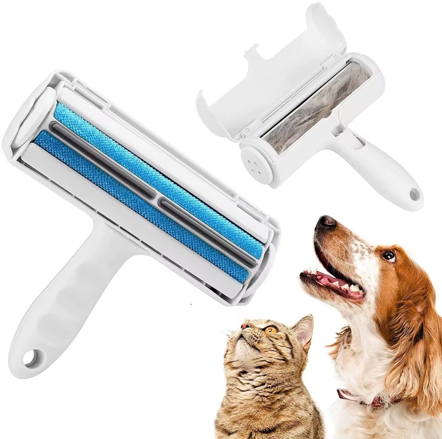 Pet Grooming Brush Easy to Clean Reusable Self-Cleaning Pet Hair Remover Lint Roller