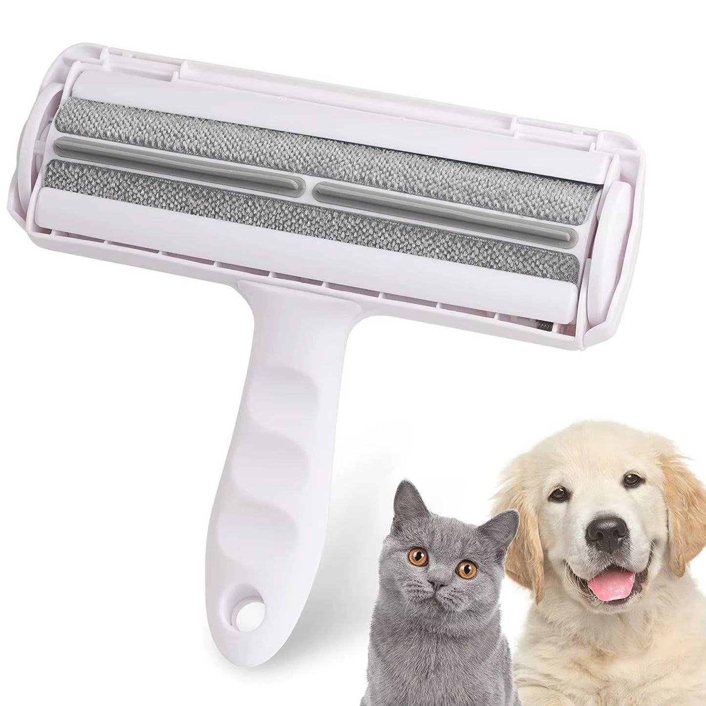 Pet Grooming Brush Easy to Clean Reusable Self-Cleaning Pet Hair Remover Lint Roller